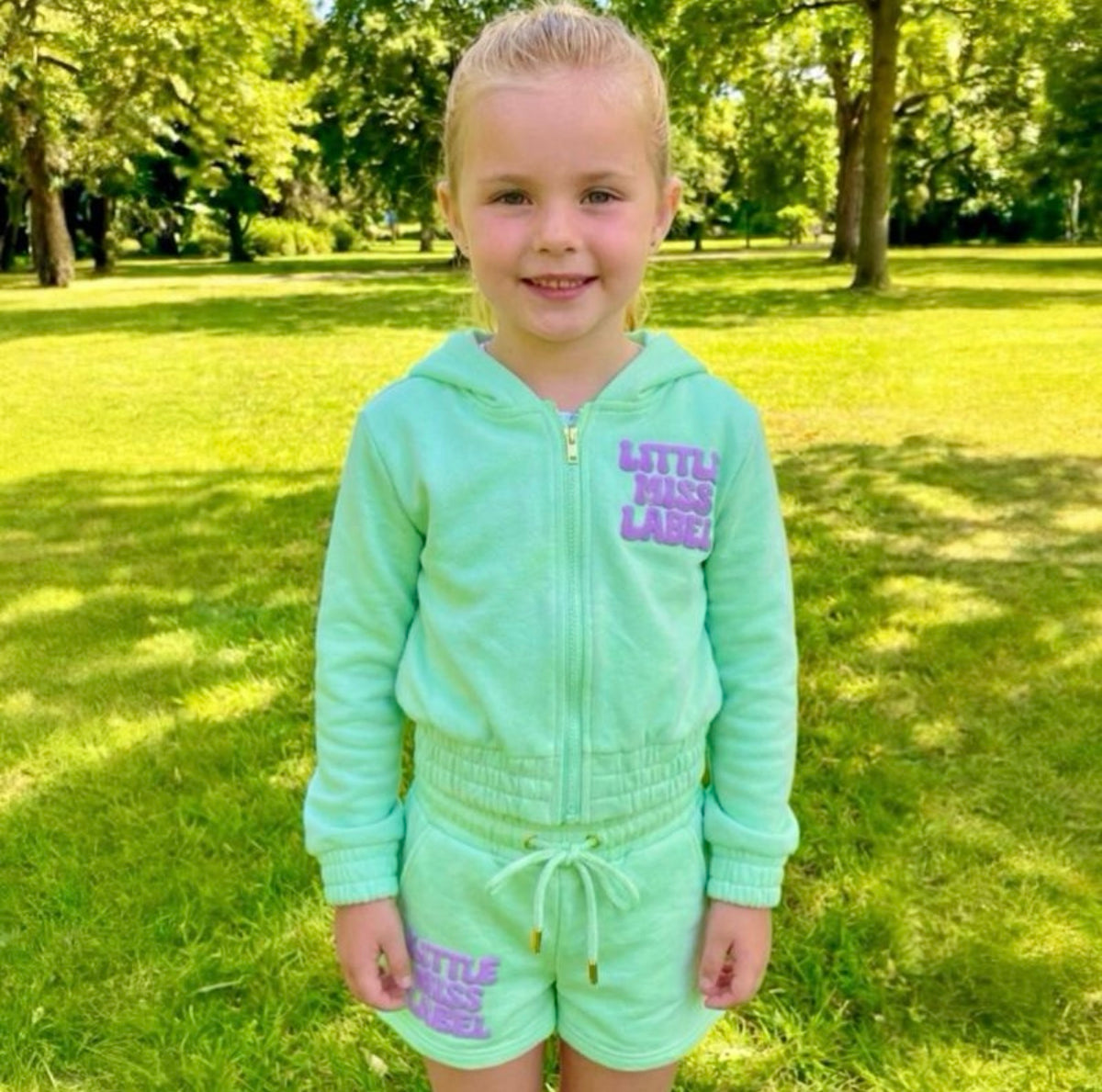 Mint Green Shorts Set – Kids